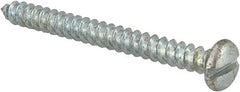 Value Collection - #8 Pan Head Slotted Sheet Metal Screw - Steel, 1-3/4" Length Under Head, Grade 2 - Eagle Tool & Supply