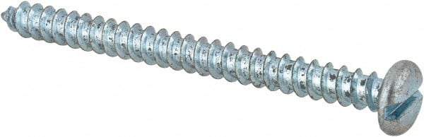 Value Collection - #8 Pan Head Slotted Sheet Metal Screw - Steel, 2" Length Under Head, Grade 2 - Eagle Tool & Supply