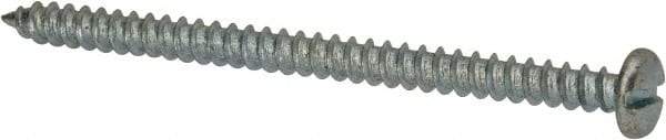 Value Collection - #8 Pan Head Slotted Sheet Metal Screw - Steel, 2-1/2" Length Under Head, Grade 2 - Eagle Tool & Supply