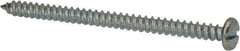Value Collection - #8 Pan Head Slotted Sheet Metal Screw - Steel, 2-1/2" Length Under Head, Grade 2 - Eagle Tool & Supply