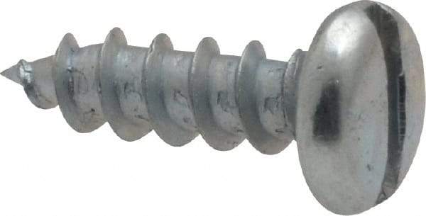 Value Collection - #10 Pan Head Slotted Sheet Metal Screw - Steel, 5/8" Length Under Head, Grade 2 - Eagle Tool & Supply