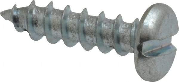 Value Collection - #10 Pan Head Slotted Sheet Metal Screw - Steel, 3/4" Length Under Head, Grade 2 - Eagle Tool & Supply