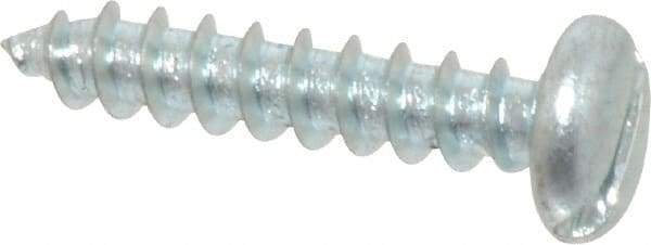 Value Collection - #10 Pan Head Slotted Sheet Metal Screw - Steel, 1" Length Under Head, Grade 2 - Eagle Tool & Supply