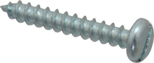 Value Collection - #10 Pan Head Slotted Sheet Metal Screw - Steel, 1-1/4" Length Under Head, Grade 2 - Eagle Tool & Supply