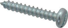 Value Collection - #10 Pan Head Slotted Sheet Metal Screw - Steel, 1-1/4" Length Under Head, Grade 2 - Eagle Tool & Supply
