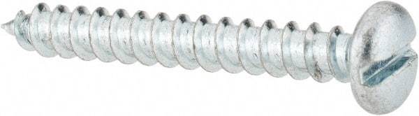 Value Collection - #10 Pan Head Slotted Sheet Metal Screw - Steel, 1-1/2" Length Under Head, Grade 2 - Eagle Tool & Supply