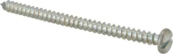 Value Collection - #10 Pan Head Slotted Sheet Metal Screw - Steel, 3" Length Under Head, Grade 2 - Eagle Tool & Supply