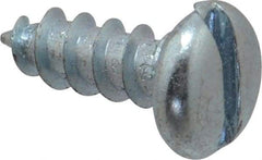 Value Collection - #12 Pan Head Slotted Sheet Metal Screw - Steel, 5/8" Length Under Head, Grade 2 - Eagle Tool & Supply