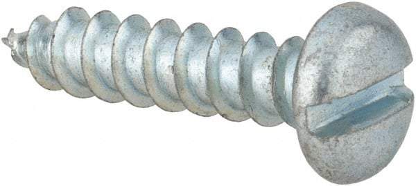 Value Collection - #12 Pan Head Slotted Sheet Metal Screw - Steel, 7/8" Length Under Head, Grade 2 - Eagle Tool & Supply