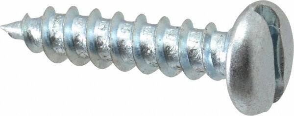Value Collection - #12 Pan Head Slotted Sheet Metal Screw - Steel, 1" Length Under Head, Grade 2 - Eagle Tool & Supply