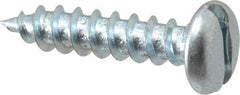 Value Collection - #12 Pan Head Slotted Sheet Metal Screw - Steel, 1" Length Under Head, Grade 2 - Eagle Tool & Supply