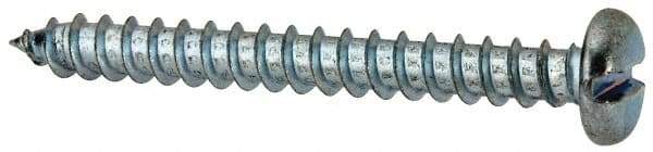 Value Collection - #12 Pan Head Slotted Sheet Metal Screw - Steel, 2" Length Under Head, Grade 2 - Eagle Tool & Supply