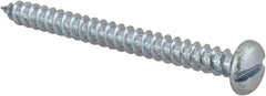 Value Collection - #12 Pan Head Slotted Sheet Metal Screw - Steel, 2-1/2" Length Under Head, Grade 2 - Eagle Tool & Supply