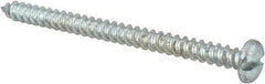Made in USA - #12 Pan Head Slotted Sheet Metal Screw - Steel, 3" Length Under Head, Grade 2 - Eagle Tool & Supply