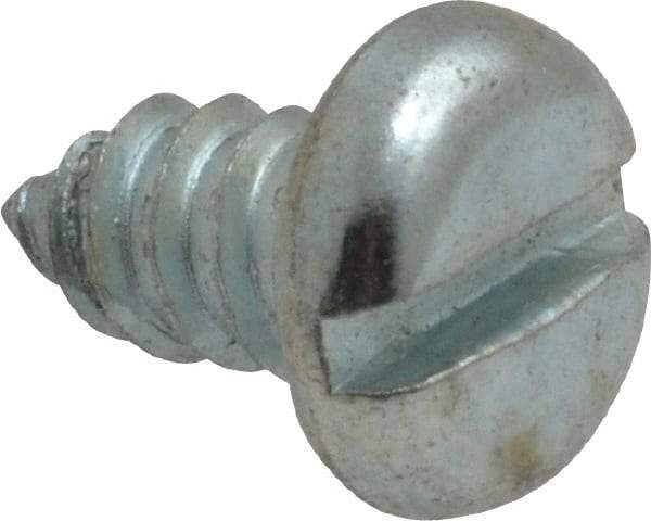 Value Collection - #14 Pan Head Slotted Sheet Metal Screw - Steel, 1/2" Length Under Head, Grade 2 - Eagle Tool & Supply