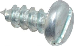 Value Collection - #14 Pan Head Slotted Sheet Metal Screw - Steel, 5/8" Length Under Head, Grade 2 - Eagle Tool & Supply