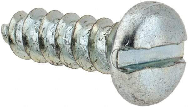 Value Collection - #14 Pan Head Slotted Sheet Metal Screw - Steel, 7/8" Length Under Head, Grade 2 - Eagle Tool & Supply