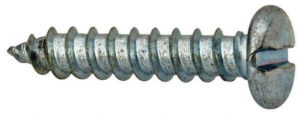 Value Collection - #14 Pan Head Slotted Sheet Metal Screw - Steel, 1-1/4" Length Under Head, Grade 2 - Eagle Tool & Supply