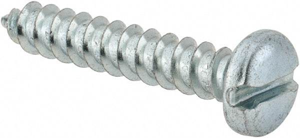 Value Collection - #14 Pan Head Slotted Sheet Metal Screw - Steel, 1-1/2" Length Under Head, Grade 2 - Eagle Tool & Supply