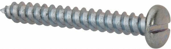 Value Collection - #14 Pan Head Slotted Sheet Metal Screw - Steel, 2" Length Under Head, Grade 2 - Eagle Tool & Supply