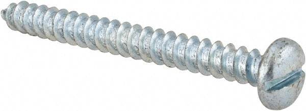 Value Collection - #14 Pan Head Slotted Sheet Metal Screw - Steel, 2-1/2" Length Under Head, Grade 2 - Eagle Tool & Supply