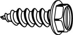 Value Collection - #12 Hex Washer Head Slotted Sheet Metal Screw - Stainless Steel, 1-1/2" Length Under Head, Grade 18-8 - Eagle Tool & Supply