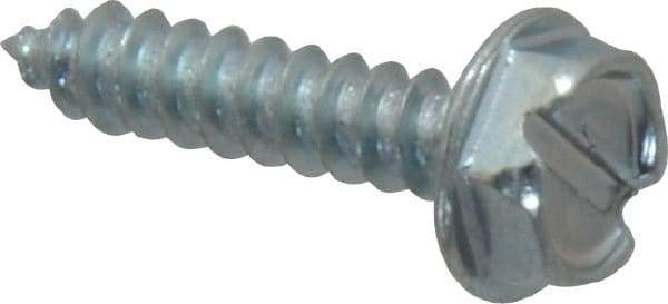 Value Collection - #6 Hex Washer Head Slotted Sheet Metal Screw - Steel, 5/8" Length Under Head, Grade 2 - Eagle Tool & Supply