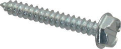 Value Collection - #6 Hex Washer Head Slotted Sheet Metal Screw - Steel, 1" Length Under Head, Grade 2 - Eagle Tool & Supply