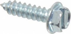 Value Collection - #8 Hex Washer Head Slotted Sheet Metal Screw - Steel, 5/8" Length Under Head, Grade 2 - Eagle Tool & Supply