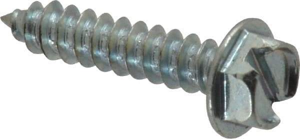 Value Collection - #8 Hex Washer Head Slotted Sheet Metal Screw - Steel, 3/4" Length Under Head, Grade 2 - Eagle Tool & Supply