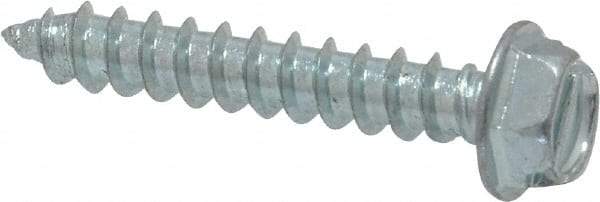 Value Collection - #8 Hex Washer Head Slotted Sheet Metal Screw - Steel, 1" Length Under Head, Grade 2 - Eagle Tool & Supply