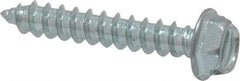 Value Collection - #8 Hex Washer Head Slotted Sheet Metal Screw - Steel, 1" Length Under Head, Grade 2 - Eagle Tool & Supply