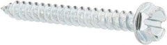 Value Collection - #8 Hex Washer Head Slotted Sheet Metal Screw - Steel, 1-1/2" Length Under Head, Grade 2 - Eagle Tool & Supply
