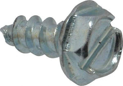 Value Collection - #10 Hex Washer Head Slotted Sheet Metal Screw - Steel, 1/2" Length Under Head, Grade 2 - Eagle Tool & Supply