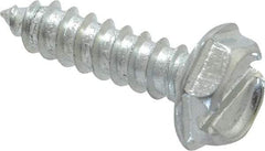 Value Collection - #10 Hex Washer Head Slotted Sheet Metal Screw - Steel, 3/4" Length Under Head, Grade 2 - Eagle Tool & Supply