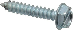 Value Collection - #10 Hex Washer Head Slotted Sheet Metal Screw - Steel, 1" Length Under Head, Grade 2 - Eagle Tool & Supply