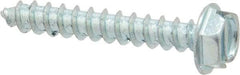 Value Collection - #10 Hex Washer Head Slotted Sheet Metal Screw - Steel, 1-1/4" Length Under Head, Grade 2 - Eagle Tool & Supply