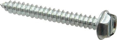 Value Collection - #10 Hex Washer Head Slotted Sheet Metal Screw - Steel, 1-1/2" Length Under Head, Grade 2 - Eagle Tool & Supply
