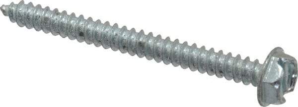 Value Collection - #10 Hex Washer Head Slotted Sheet Metal Screw - Steel, 2" Length Under Head, Grade 2 - Eagle Tool & Supply