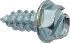 Value Collection - #12 Hex Washer Head Slotted Sheet Metal Screw - Steel, 1/2" Length Under Head, Grade 2 - Eagle Tool & Supply