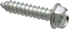Value Collection - #12 Hex Washer Head Slotted Sheet Metal Screw - Steel, 1" Length Under Head, Grade 2 - Eagle Tool & Supply