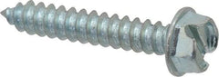 Value Collection - #12 Hex Washer Head Slotted Sheet Metal Screw - Steel, 1-1/4" Length Under Head, Grade 2 - Eagle Tool & Supply