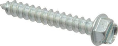 Value Collection - #12 Hex Washer Head Slotted Sheet Metal Screw - Steel, 1-1/2" Length Under Head, Grade 2 - Eagle Tool & Supply