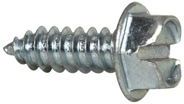 Value Collection - #14 Hex Washer Head Slotted Sheet Metal Screw - Steel, 3/4" Length Under Head, Grade 2 - Eagle Tool & Supply