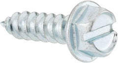 Value Collection - #14 Hex Washer Head Slotted Sheet Metal Screw - Steel, 1" Length Under Head, Grade 2 - Eagle Tool & Supply