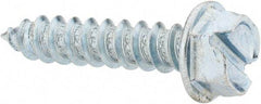 Value Collection - #14 Hex Washer Head Slotted Sheet Metal Screw - Steel, 1-1/4" Length Under Head, Grade 2 - Eagle Tool & Supply