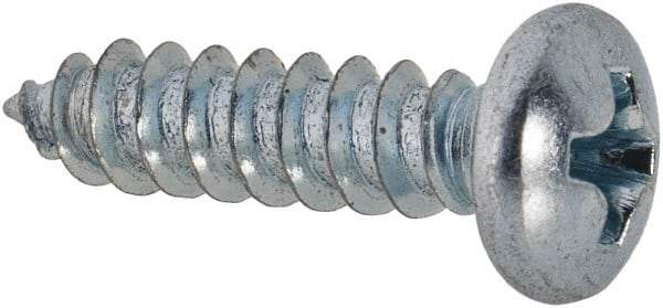 Value Collection - #7 Pan Head Phillips Sheet Metal Screw - Steel, 5/8" Length Under Head, Grade 2 - Eagle Tool & Supply