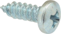 Value Collection - #8 Pan Head Phillips Sheet Metal Screw - Steel, 1/2" Length Under Head, Grade 2 - Eagle Tool & Supply