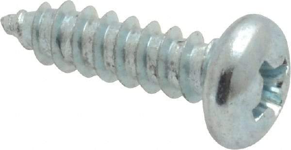 Value Collection - #8 Pan Head Phillips Sheet Metal Screw - Steel, 5/8" Length Under Head, Grade 2 - Eagle Tool & Supply