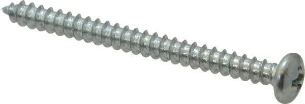 Value Collection - #8 Pan Head Phillips Sheet Metal Screw - Steel, 2" Length Under Head, Grade 2 - Eagle Tool & Supply